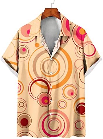 Мъжки Хавайска Риза С Геометричен Принтом, Ризи с Копчета, Плажни Блузи С Къс Ръкав, Спортни Ризи На Открито, Лятна Плажно Облекло