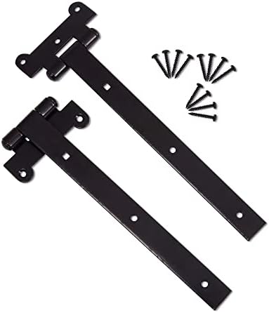 Панти DIYWorld Black – Панти за порти 2 елемента с 12 крепежни винтове – Сверхпрочная стоманена конструкция