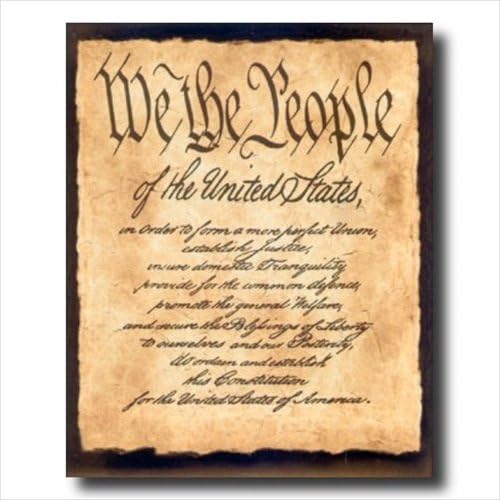 Ние, хората, Преамбюл на Конституцията, Демокрацията, Биллю за правата, Художествена печат 16x20