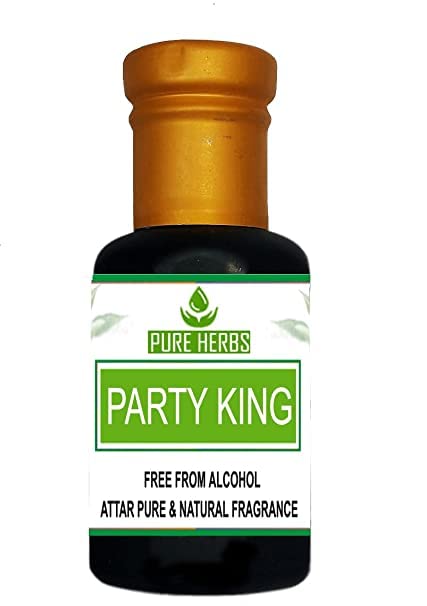 Pure Herbs Party King Attar Без алкохол За мъже, Подходящ за специални случаи, партита и ежедневна употреба 10 мл