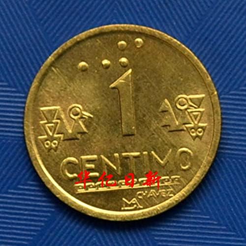 Перуански Монета 1 Точка южна америка Латунная Монета Година на производство Случаен KM3031 Аэробное петно
