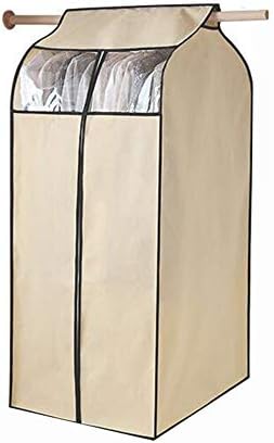 Висящ Шкаф за съхранение на дрехи ZJDU, Чанта за дрехи с цип с Магическа панделка и Прозрачен Прозорец, Бескаркасный Калъф-Органайзер за дрехи от материал PEVA, 50 × 60 × 110