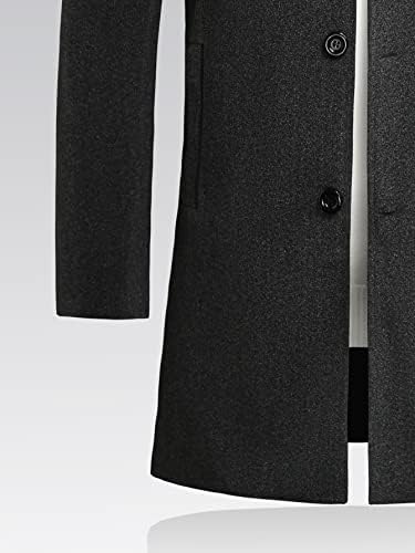 Якета OSHHO за Жени - Мъже, Однобортное палто от 1 бр. (Цвят: Тъмно сив, Размер: Средно)