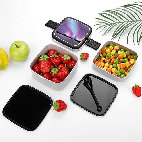 Невероятни Двуслойни Контейнери за храна Aurora Bento Box с Дръжка, Лаптоп за Офис работа