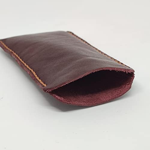 Чанта-кобур от естествена кожа за Asus Zenfone 7 ZS670KS, Калъф за вашия телефон ръчна изработка от естествена кожа, Изработен по поръчка Кожен Калъф-чанта за носене, Вертика?