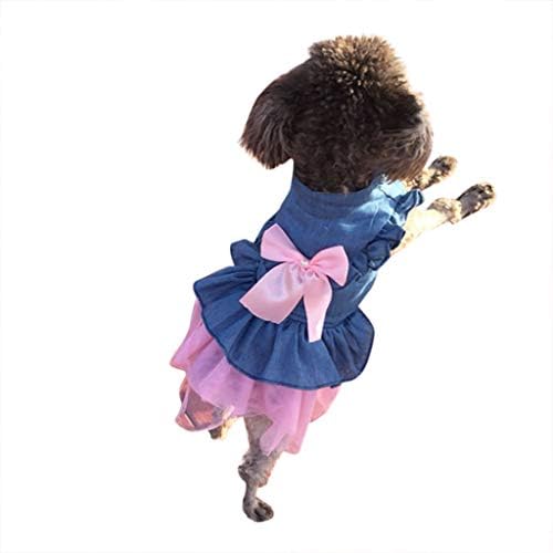 HonpraD Възли Пуловери За Кучета, Мода Пролет-Лято Дишащи Елегантни Блузи на Принцеса за домашни любимци, Пуловер