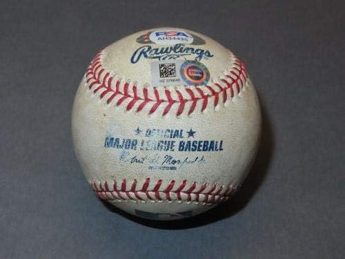 Майк Пъстърва Подписа Използвана за игра на Бейзбол ROMLB Los Angeles Angels Auto PSA / DNA COA - MLB Използвани