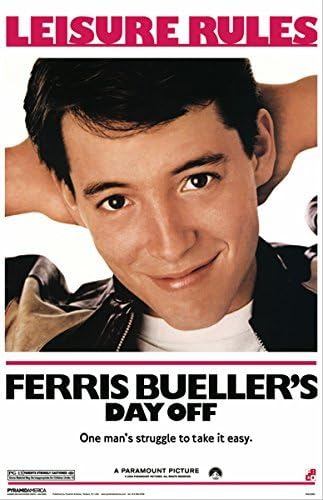 Плакат на филма Почивен ден на Ферис Бьюллера 12x18 инча (30 см х 46 см) (1986) Безрамный подарък