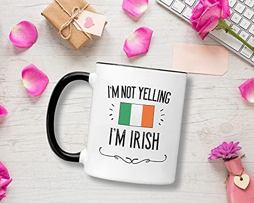 Каситика ирландски подаръци. Аз не Крещя, че съм ирландската керамични кафеена чаша с обем 11 грама. Идея за