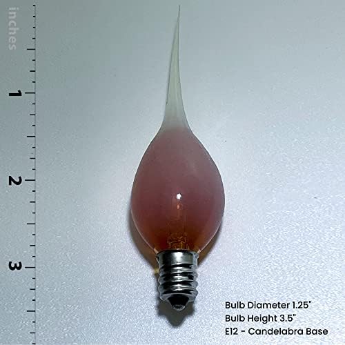 Royal Designs, Inc. Led лампа с прозрачна силиконова нишка с нажежаема жичка, 1 W C7 E12 120V 2500K, кехлибарен