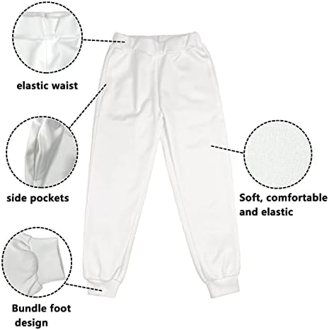 SEANATIVE Детски Спортни Панталони за Джогинг с Джоб, Ежедневни Удобни Спортни Панталони Голям Размер