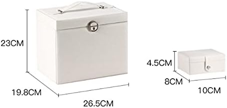 XJJZS Голям Капацитет Пятислойная Ковчег За Бижута Козметична Скоростна Кутия За Съхранение на Бижута с Ключ Кутия За Съхранение