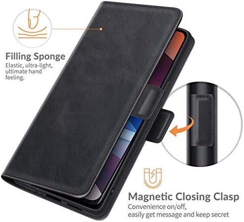 Чанта-портфейл HualuBro Xiaomi Poco Pro X5, Магнитен калъф-книжка с магнитна защита, за целия корпус от искусственнойкожи
