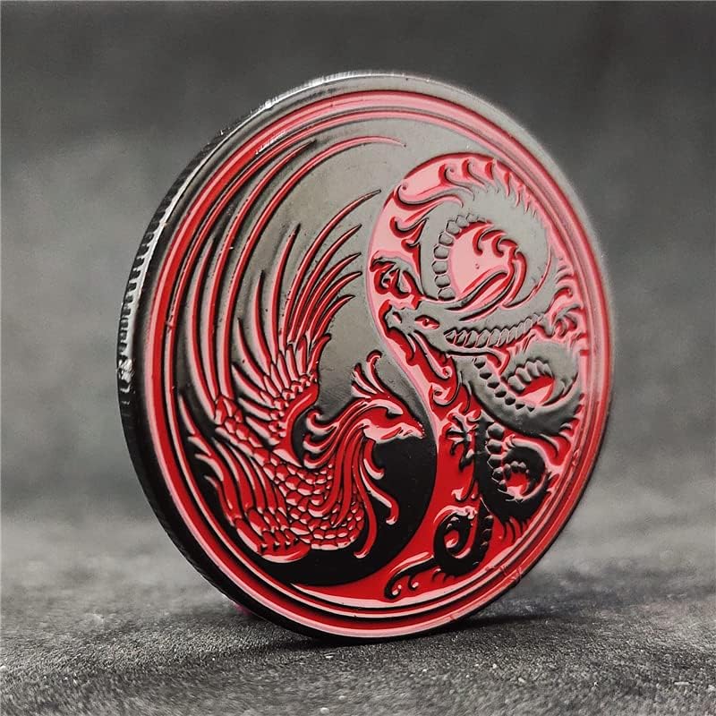 Дракон и Феникс Възпоменателни монети Чэнсян в Китайски стил Четирите Митични Звяра Монети Клюки Монети Късмет