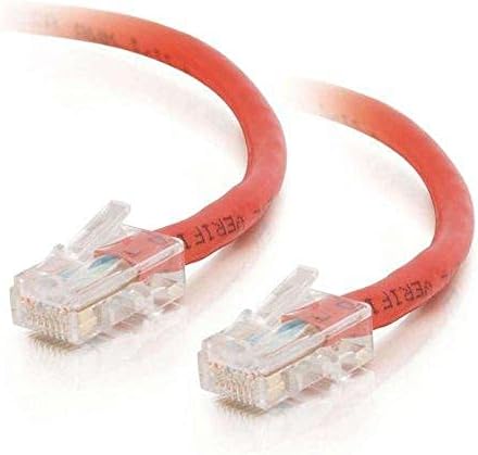 Кабел C2G 04148 Cat6 - версия неекранирана мрежа за свързване на Ethernet кабел, без да сваля, Червен (1 Фут
