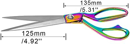 Преливащи Шевни Ножици, Холограма на Метални Портновские Ножици за Бродерия, 10-Инчов Професионална Ножица за плат от тежка рамка от Стомана за Дизайнер на Костюми,