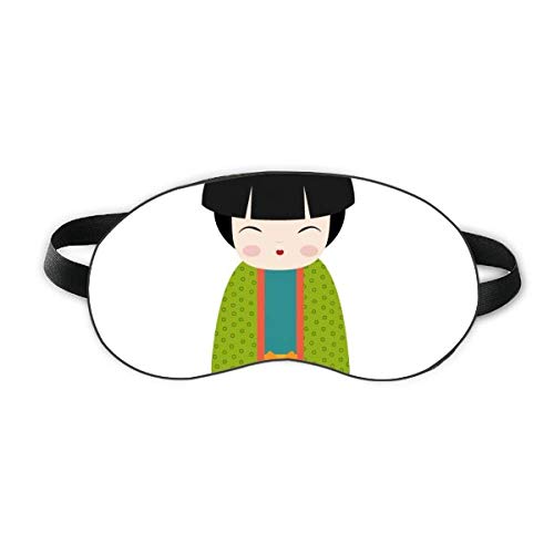 Зелена Куклено Кимоно Изкуството На Япония Sleep Eye Shield Мека Нощна Превръзка На Очите На Сивата Чанта За