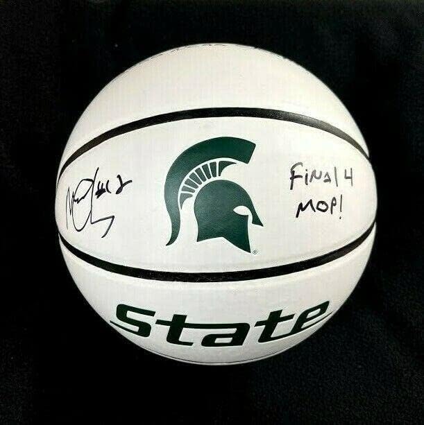 Баскетбол Mateen Cleaves с Автограф и двойна Надпис Michigan State Spartans Баскетбол - Баскетболни Топки с Автографи