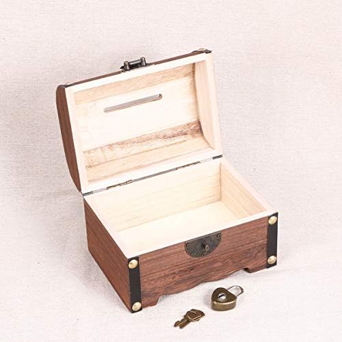 ПРЕНОСИМА Прасенце дървен сандък за съхранение на обувки със съкровища, ретро старинен дървен сандък за съхранение, малка дървена ковчег за бижута кутия за памет з
