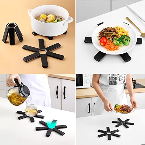 8 Опаковки Креативно Складного на Топлоизолацията подложка за кухня - Сгъваема Изолиран подложка за горещите