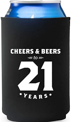 Честит Рожден Ден, Годишнина от сватба Охладители за напитки с изолирани банки за бира, вода, сода - 13 опаковки (21-ия рожден ден)