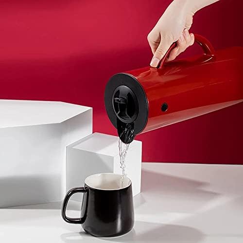 N/A Термос 1000 мл Голям Капацитет от ABS-пластмаса Чайник Бутилка за Гореща Вода със Стъклена Вложка Стомна с Вакуумна Изолация (Цвят: червен)