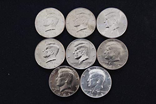 Колекция полдоллара Кенеди от 1965 до 2017 година - Комплект от 8 монети BU - Все различни дати - Марка мента