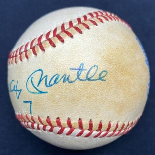 Мики Мэнтл 7, Подписана бейзболни топки JSA LOA - Бейзболни топки с автографи