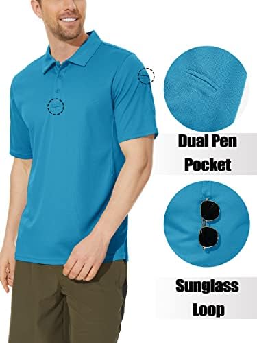 Мъжки ризи Поло TACVASEN Performance, бързо съхнещи, Абсорбиращи Влагата Ежедневни Ризи за голф с Дълъг и Къс