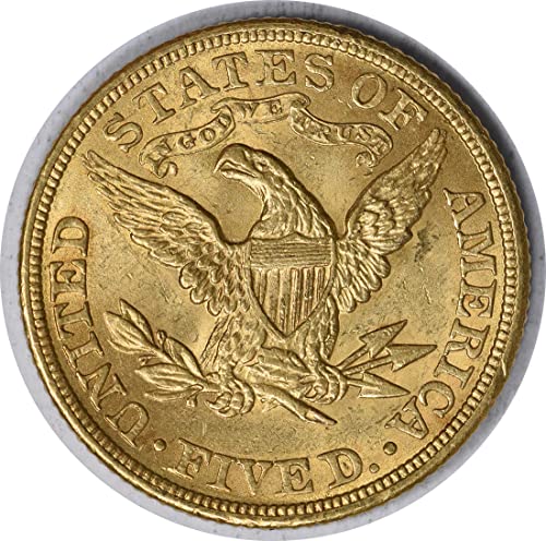 1905 P $5 Златни Свобода , Бездокументарный AU58