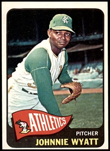 1965 Topps # 590 Джон Уайът от Канзас Сити Атлетикс (Бейзболна картичка), БИВШ спортист