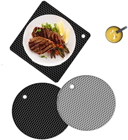 Силиконови Подложки за чинии, Подложки за Саксии Силиконови кухненски ръкавици за горещо тигани Топлоустойчиви