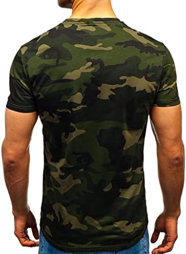 Мъжки Камуфляжные Ризи с къс ръкав, Ежедневни Армейските Тактически Прилепнали Блузи Райе, Ризи с принтом