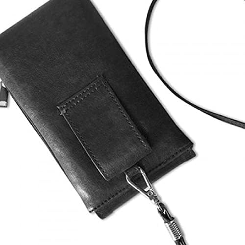 Задната част на Красотата на XJJ Живопис с маслени Бои Телефон в Чантата си Портфейл Окачен Мобилен Калъф Черен Джоба