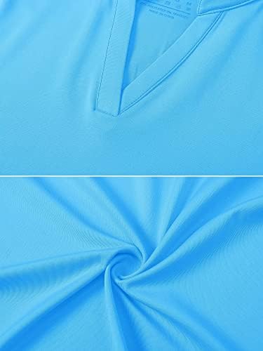 Дамски ризи Топка за голф MAGCOMSEN, Ежедневни Тениски с V-образно деколте, UPF 50+, Бързосъхнеща Тениска с