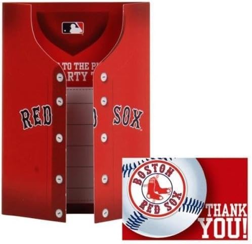 Набор от покани и благодарственных картички Boston Red Sox™ - 3 7/8 x 5 5/8 | Цветни | Комплект от 8