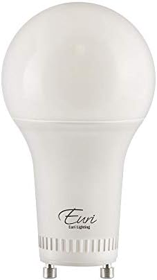 Euri Lighting EA19-8W2040eG-2 Двухкомпонентная led лампа A19, 4000 До ярко-бяла), е тъп, 800лм в еквивалент