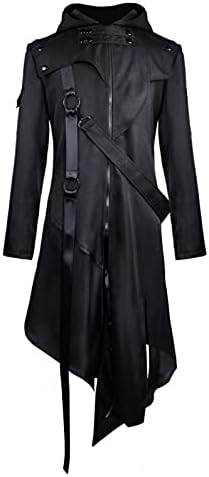 Wenini мъжко яке с качулка в стил Ретро в стила steampunk, готическия дъждобран, виктория, дълъг ръкав, качулка