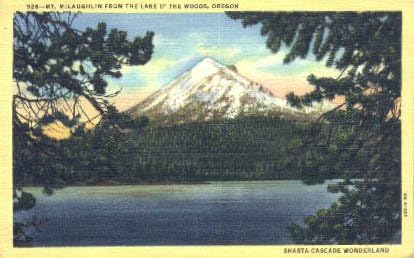 Горското езеро, пощенска Картичка от Орегон
