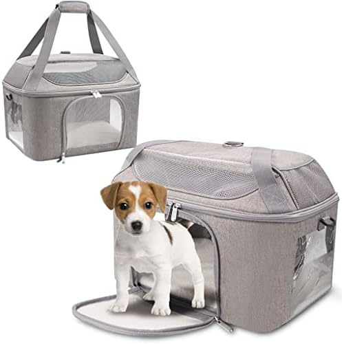 ADKHF Раница за кучета, Дишаща Чанта-Переноска за домашни Любимци, Пътна Транспортна чанта за Малки Кучета (Цвят: