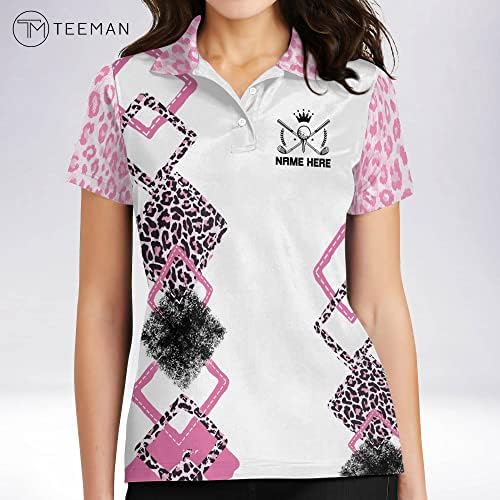 TEEMAN Персонализирани Забавни Риза за голф, за жени, Дамски Ризи за голф със Смешни Надписи, Риза за голф, за жени Dry Fit