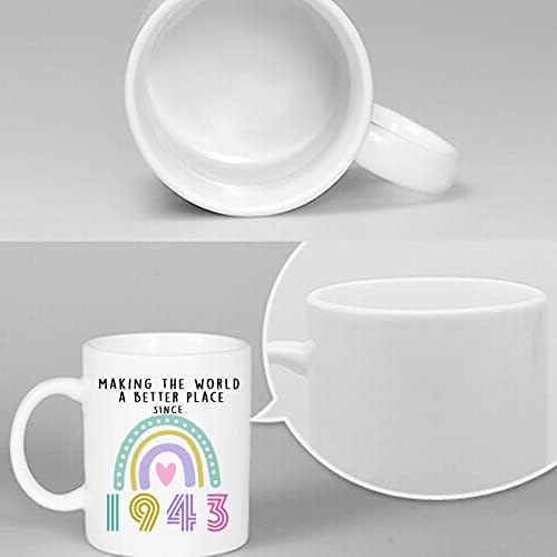 идеи за подарък за 80-ия рожден ден - 1943 чаши за Кафе за рожден ден за жените Кафеена чаша - Кафе, чаша за