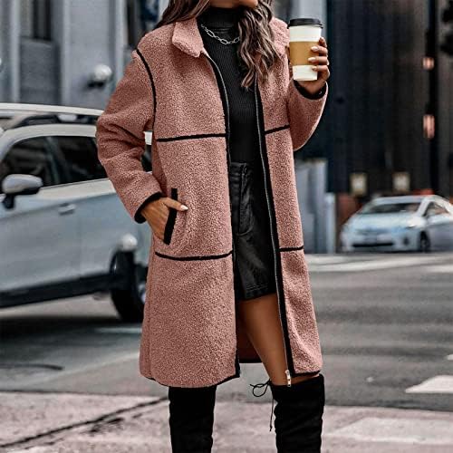 Дамско яке оверсайз, однотонная удобна горна дреха с дълъг ръкав, зимно свободно палто, ежедневното кардиганное