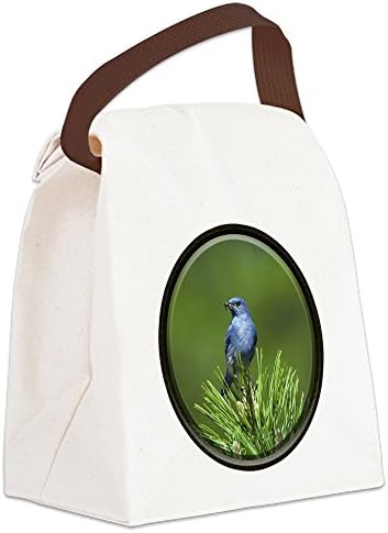 Холщовая чанта за обяд Синята птица на Вечнозеленом