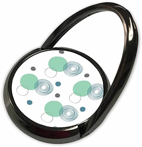 3D Щампи под формата на контакти - Модел под формата на зелени кръгове с принтом - Телефонни пръстени (phr-361348-1)
