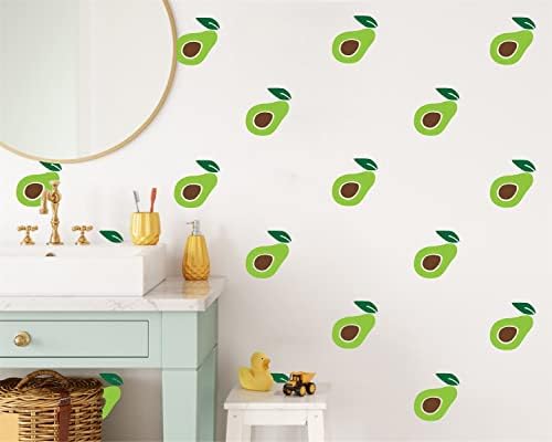 Стикери за стена със Зелени Авокадо за Детска Стая, Стикери за Стена, Детска градина, Украса от Плодове в Стаята на Момчетата BK021 (Цвят 1)