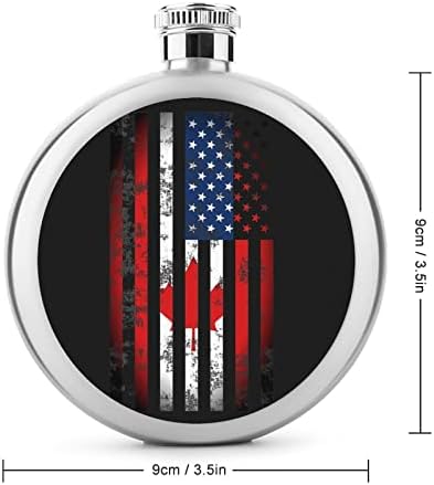 Американски, канадски флаг фляжка за алкохол от неръждаема стомана 5 грама за винен напитка през Цялата ръчен