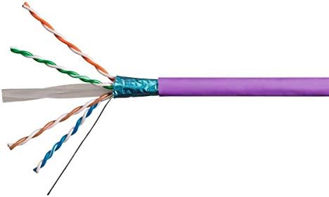 Оптичен кабел Monoprice основа cat6a Ethernet - Мрежов интернет-кабел - Плътен, 550 Mhz, FTP, CMR, Номинална мощност, Чисти гола носа и горната част на Меден проводник, на 10 Г, 23AWG, Без ло?