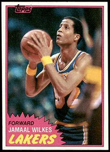 1981 Топпс # 23 Джамаал Уилкс Лос Анджелис Лейкърс (баскетболно карта) в Ню Йорк/Mount лос анджелис Лейкърс