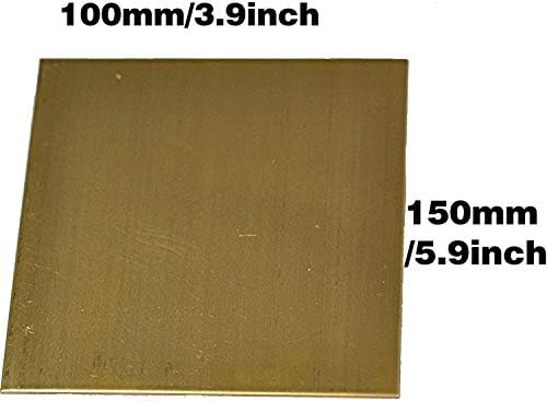 NIANXINN Метална Тонколистовая Фолио табела Мед метален лист Фолио табела 2 мм x 100 X 150 мм Нарязани листове Медна метална плоча (размер: 100x150x3 мм)
